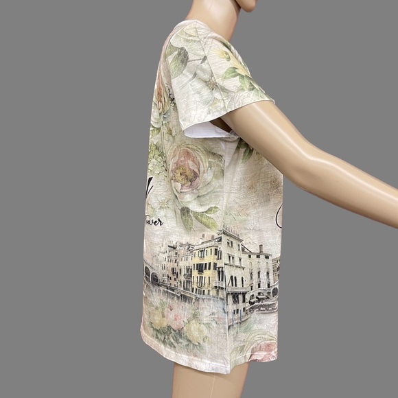 Italy Tower of Pisa Photographic V-Neck Tee Size Large - Picture 3 of 6